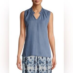 NWT Time & Tru Ruffle Collar Sleeveless Top, Size 20